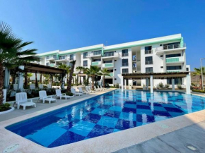 Departamento con alberca cerca de playa